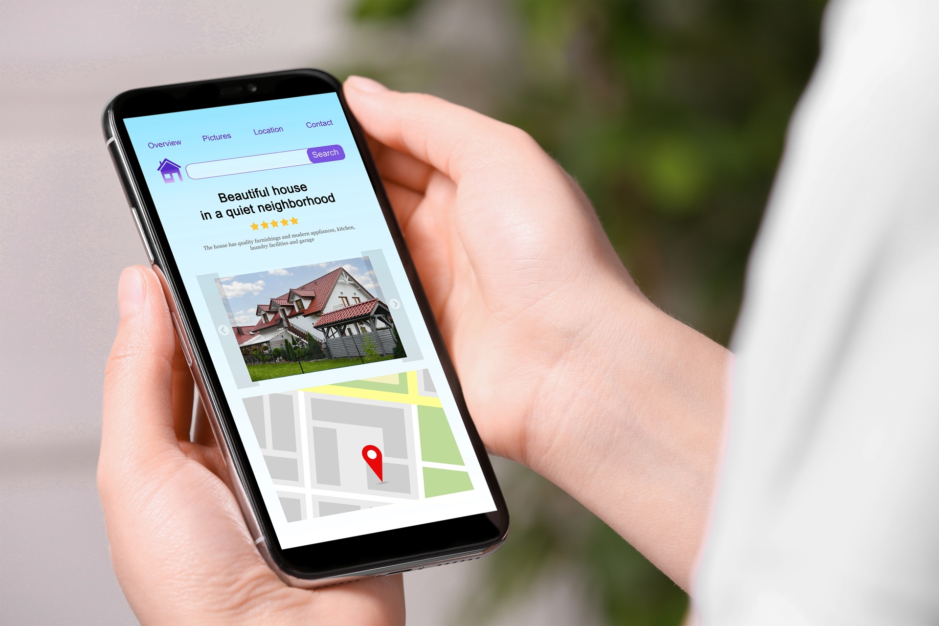 Hausanzeige auf Smartphone mit Karte | Immobilienmakler Neustadt in Holstein

