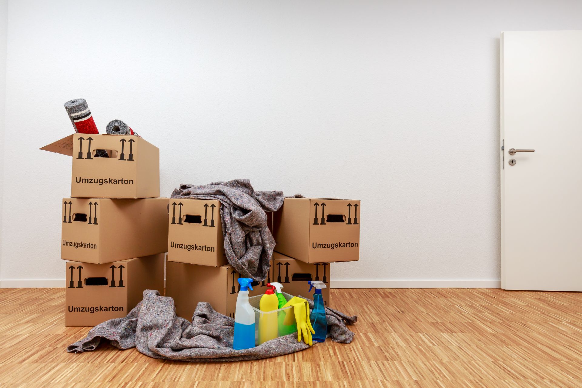 umzugsboxen und putzmittel nach wohnungsaufloesung in beckum